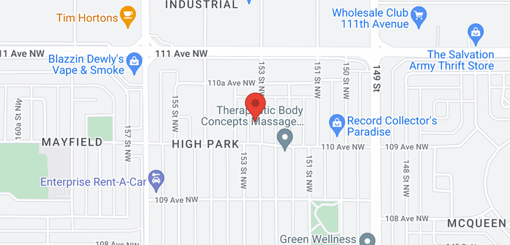 map of 11022 153 ST NW
